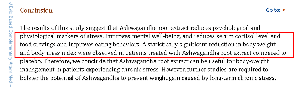 Ashwagandha for Weight Loss and Weight Gain