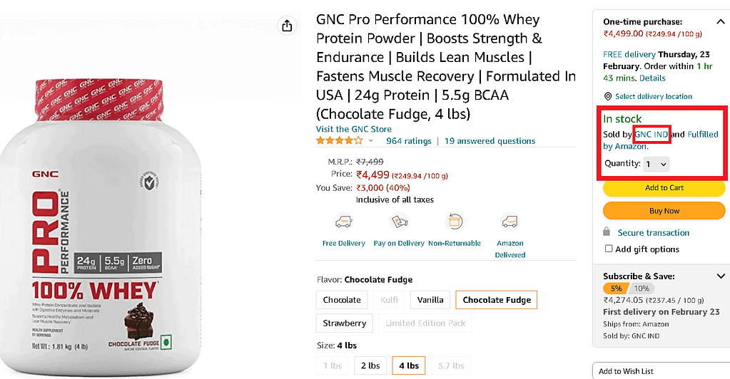 Choose the brand's name as the seller