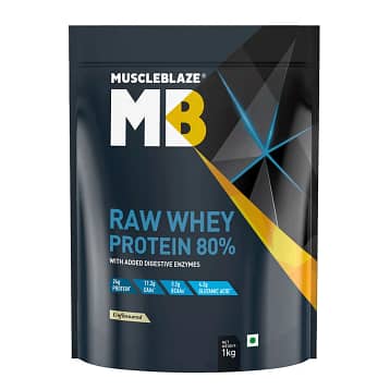 Muscleblaze Raw Whey protein 80% concentrate review