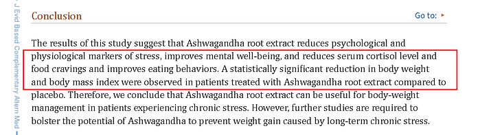 Ashwagandha for Weight Loss and Weight Gain